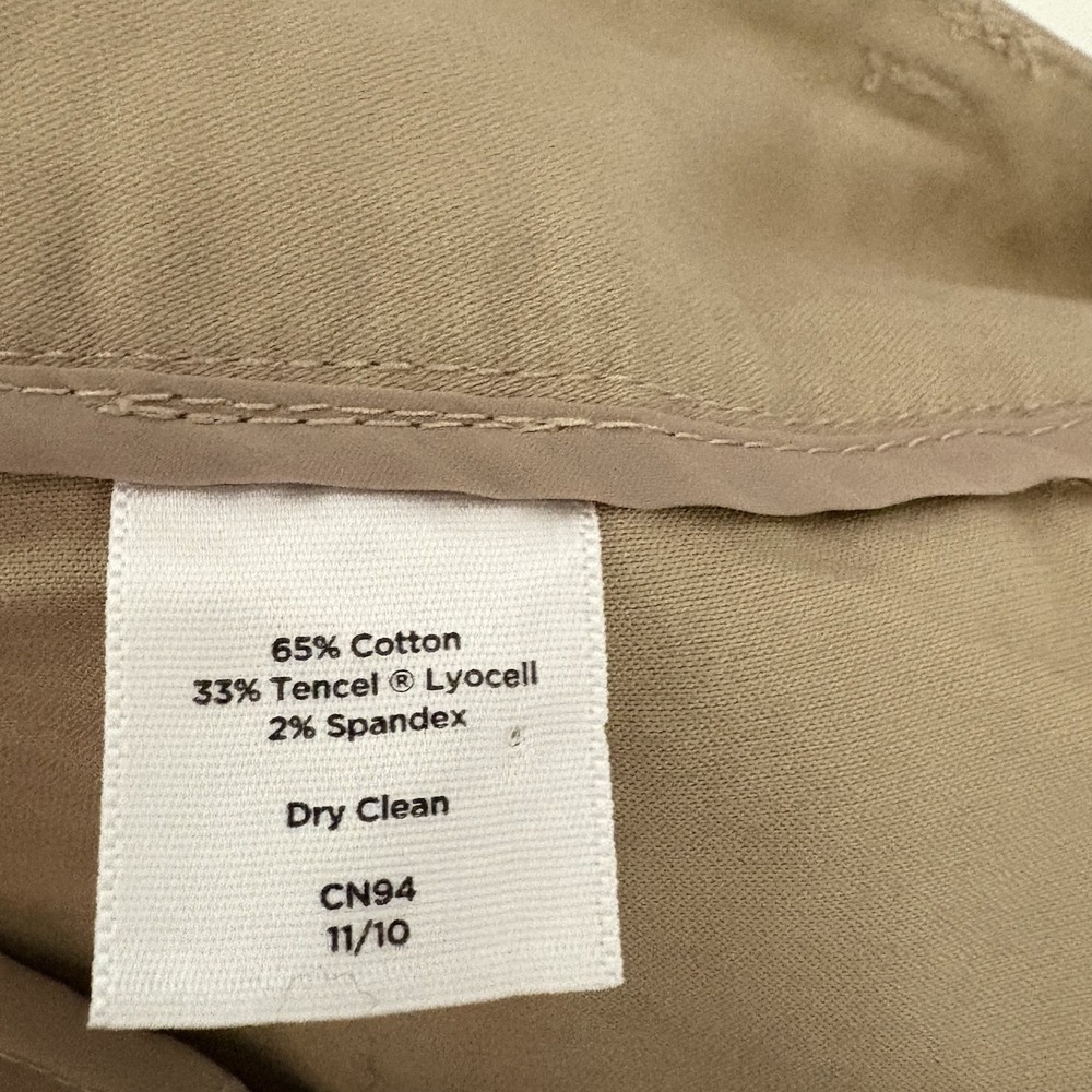 Talbots 12P Pants Khaki Heritage Flat Front High Rise Straight Career Office Y2K - Picture 5 of 6